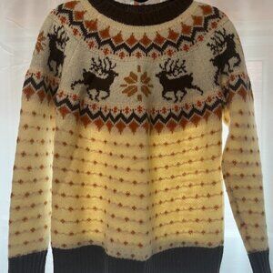 Kiel James Patrick Christmas Cookie Cabin Sweater Size Large